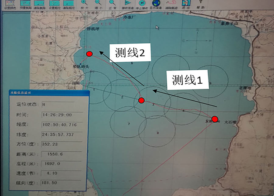 杭州西塘围堰抛石探测